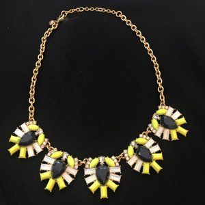 J.Crew Yellow & Navy Statement Necklace